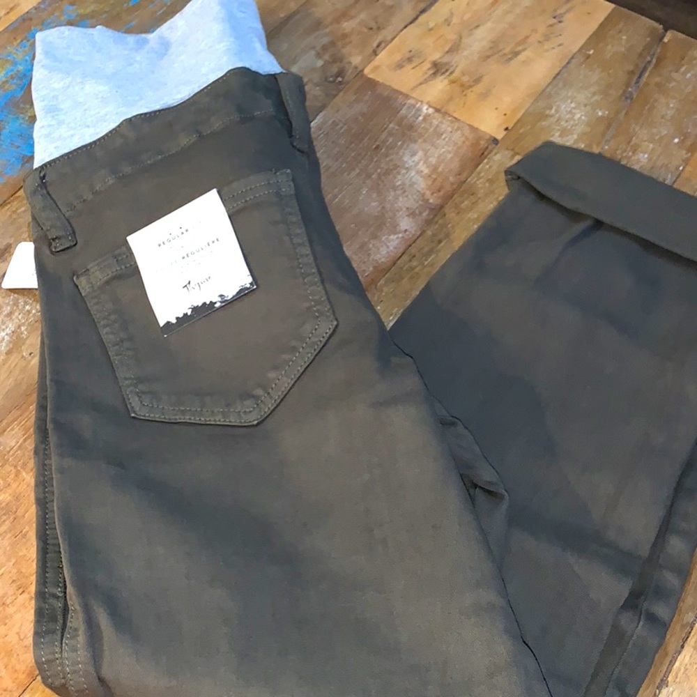 Kaki capris maternity pants new